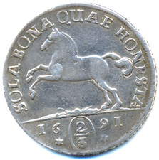 Braunschweig-Calenberg-Hannover, Ernst August, 2/3 Taler 1691
