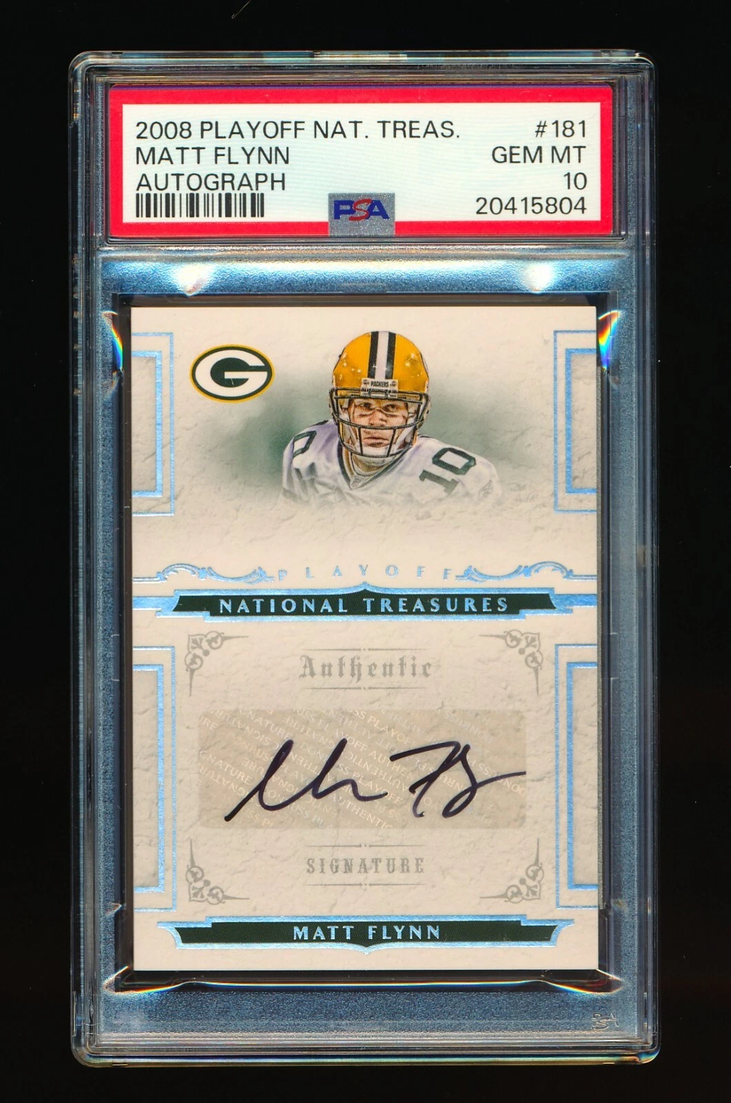 Matt Flynn Playoff National Treasure #181 Autograph