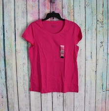 Women's NOBO No Boundaries Juniors' T-Shirt Short Sleeve S-XL Pink Crewneck NWT