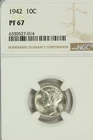 1942 Mercury Dime : NGC PF67  Blazing White