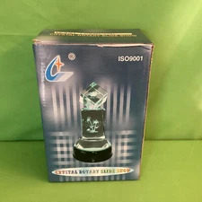 CRYSTAL ROTARY SLIDE SHOW ISO9001 MULTI-LIGHT SILVER BASE 110V, new in box