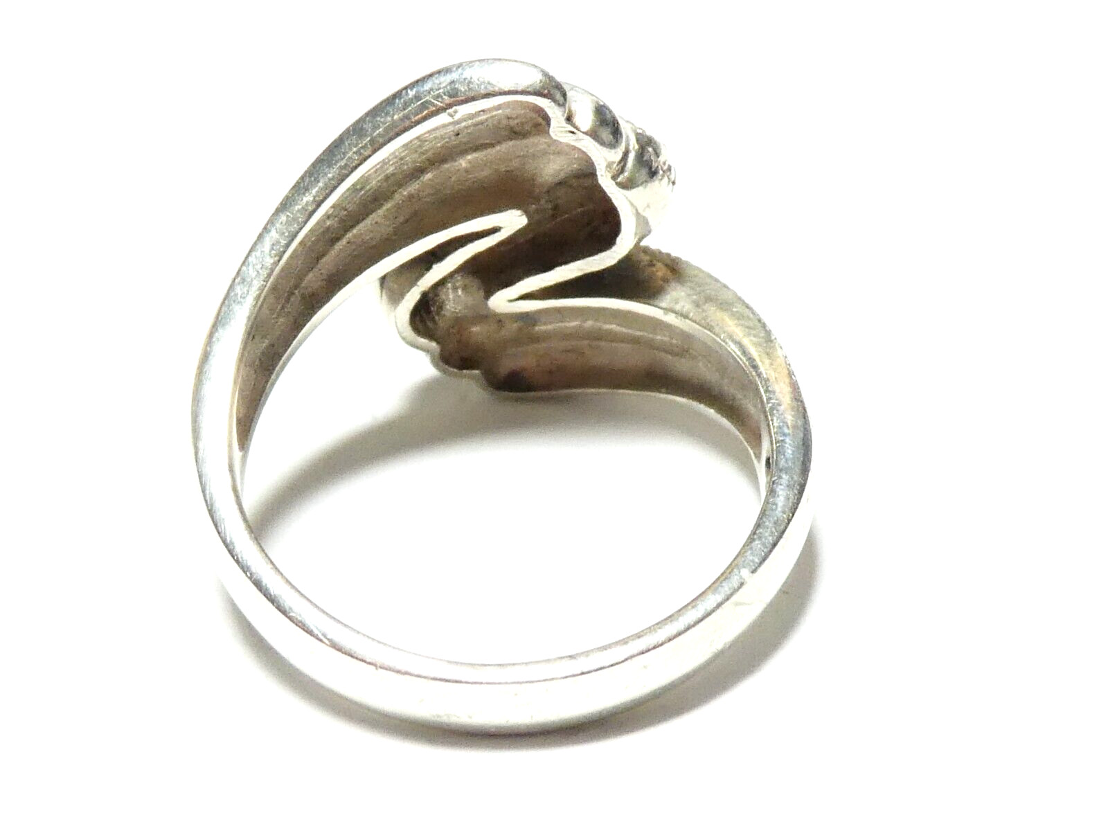 PRETTY Solid Silver 925 & Marcasite Ribbon Groove… - image 5