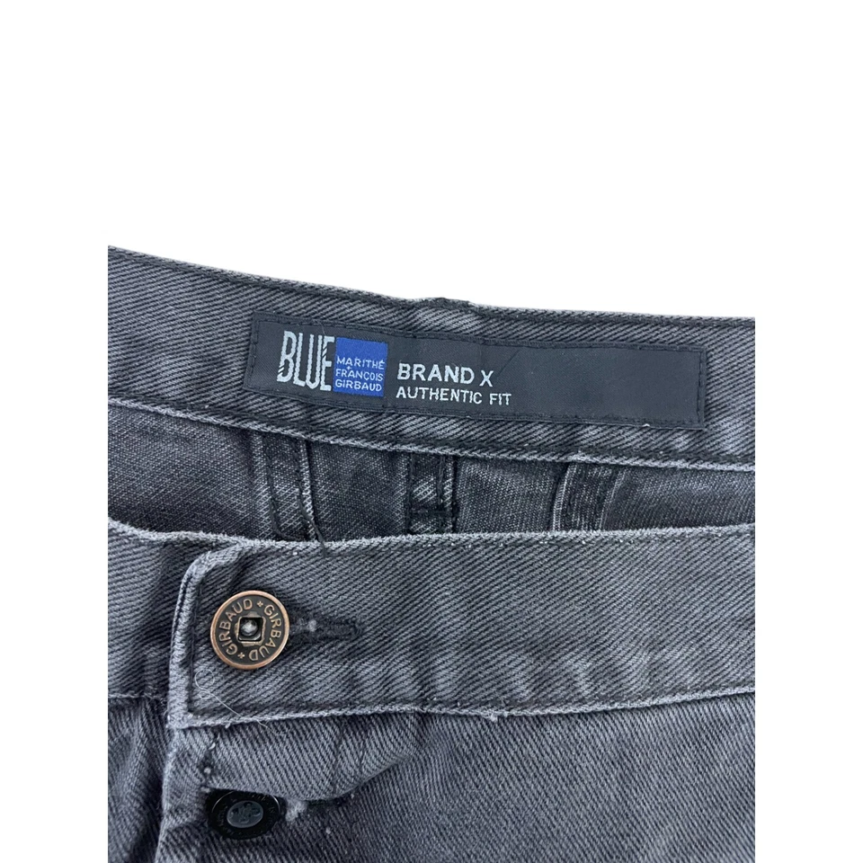 Pantalones de mezclilla Marithe Girbaud para hombre 50W 24L negros grises auténticos holgados sueltos Y2K Foto 3 de 4