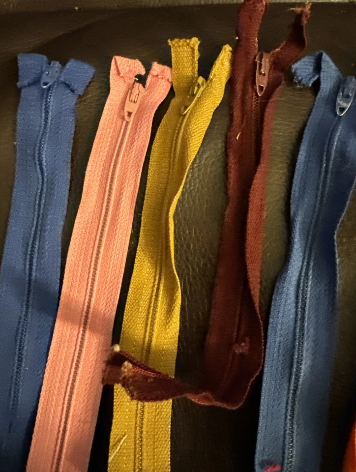 Zipper Lot of 12 7-9” Vintage All Marked Talon New Style 222 Orchid Closed End - Image 2 of 4