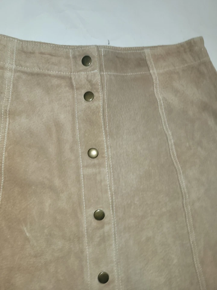Wet Seal Leather/Suede Midi Skirt Size 9/28 - Image 2 of 4