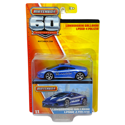 Matchbox 60th Anniversary Lamborghini Gallardo LP560-4 Polizia 1