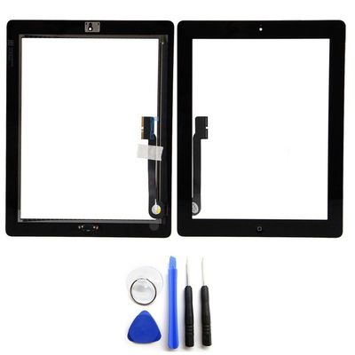 Black Glass Touch Screen Digitizer W/ Home Button Assembly for iPad 3 4 + Tools