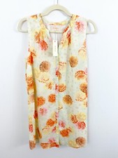 NEW Skies Are Blue Floral Shift Dress Size Small Button Front Sleeveless Floral