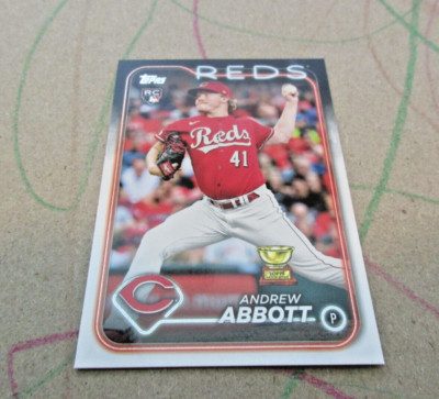 2024 Topps Series 1 Andrew Abbott #214 Rookie Card Cincinnati Reds RC