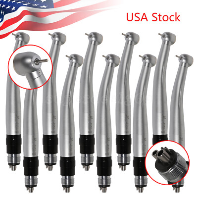 1-10* Dental High Speed Turbine Handpiece Large Head +Coupler 4 Hole Fit NSK kv