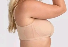 HONEYLOVE CROSSOVER WIRELESS BRA SAND SIZE 36B/C