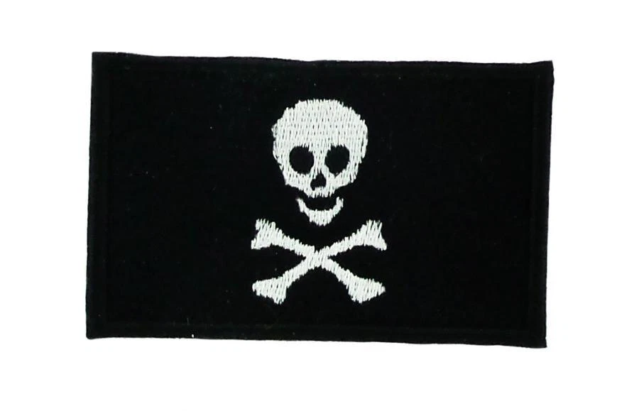 patch ecusson brodé pirate jack rackham jolly roger biker motard