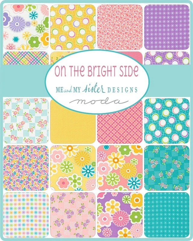 Moda ON THE BRIGHT SIDE Me & My Sister CHARM PACK 42- 5" Quilt Fabric 5" squares - Image 3 of 4
