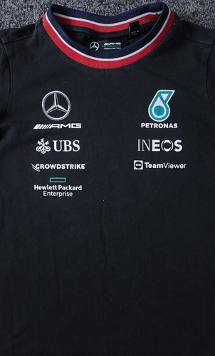 2021 Mercedes AMG F1 Team T Shirt / Black / Age 7-8 Years