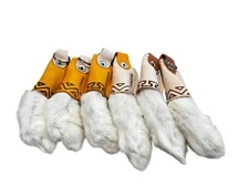 Pata De Conejo Llavero Vaquero Buena Suerte Lucky Rabbit Foot Western Keychain