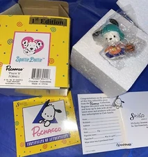 Pochacco Vintage 1997 Puppy Basketball Playin’ It 2.25” Tall Figurine Sanrio NIB