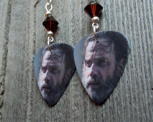 Rick From The Walking Dead Guitar Picks with Mocha Swarovski Crystals - Picture 3 of 4