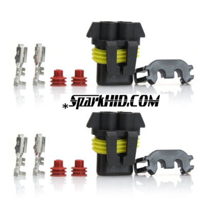 2PCs 9006 HB4 bulb headlight connector replacement Plugs waterproof sockets FOGS