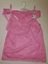 NWT Jessica Simpson Pink Ribbon Lace Cami And Undie PJ Pajama Set Sz L