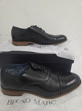 BRUNO MARC Louis 2 Mens 10.5 Black Cap Toe Oxford Business Formal Dress Shoes