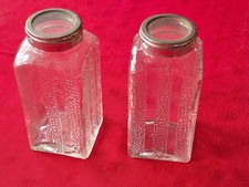 2 x alte sehr schöne  Glas Vorratsgefäße aus Oma´s Küchenschrank  von Poncet