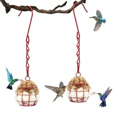 Bird Nesting Material, 2 Pack Refillable Hummingbird Nesting Material Cage Ho...