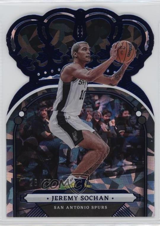 2022-23 Panini Crown Royale Blue Crystal /99 Jeremy Sochan #53 0ul3