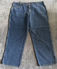 Basic Editions Regular Fit Men  s 46W X 32L Denim Blue Dark Jeans Classic NWT