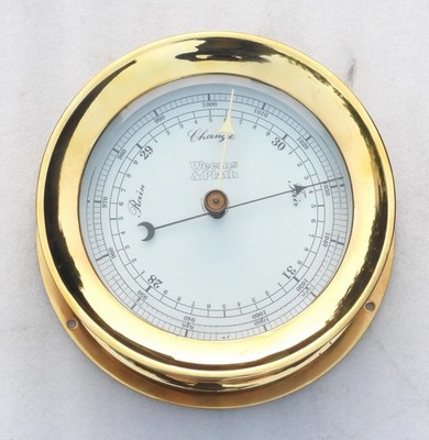 Alle Messing Weems & Plath Schiff Boot Marine Wetter Präzision Aneroid Barometer