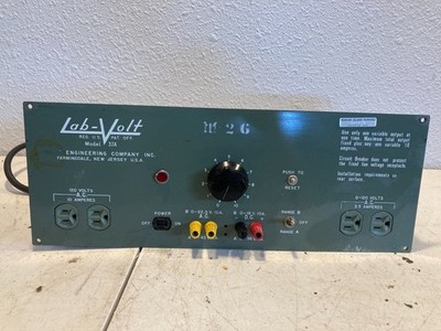 Vintage Lab-Volt Model 37A Buck Engineering Radio Variable Autotransformer Power