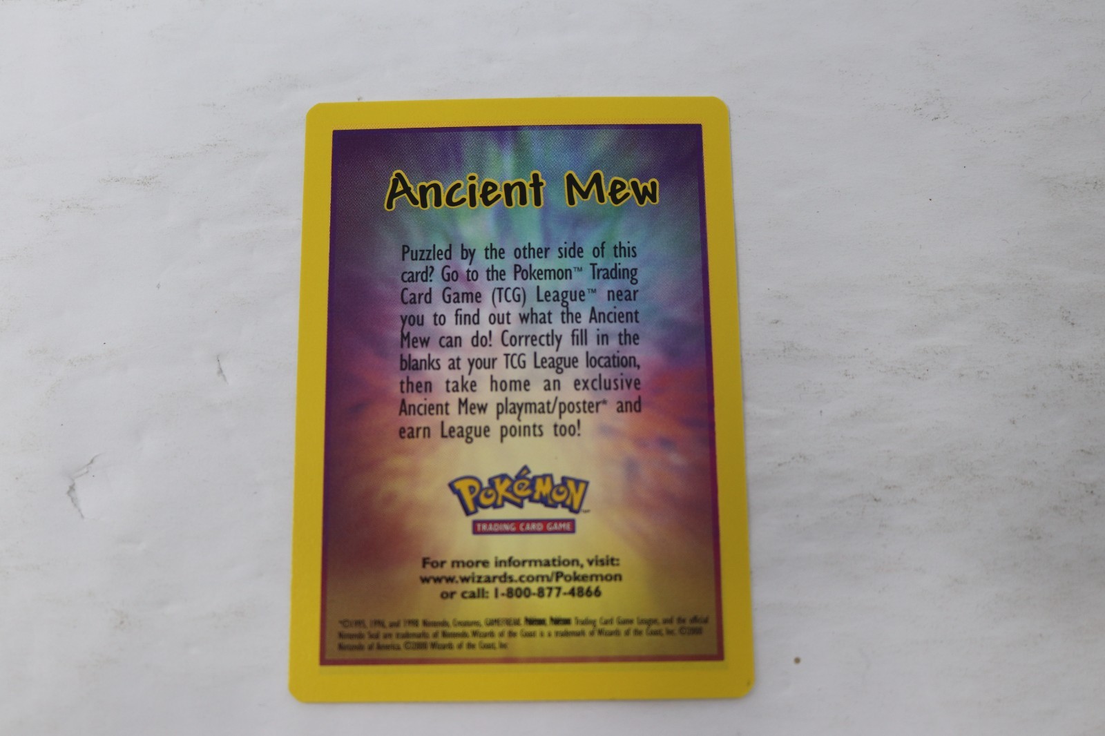 ANCIENT MEW DETAILS INSERT CARD - Pokemon Card - Promo - NM