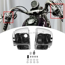 Chrome Switch Housing Cover For Harley Sportster XL Dyna Softail V-Rod 2002-2010