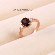 Smoky Quartz Ring, 925 Sterling Silver, Women's Ring, Engagement Ring