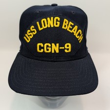 USS Long Beach CGN-9 Navy Ship Hat Cap Patch Snapback Militaria US Made
