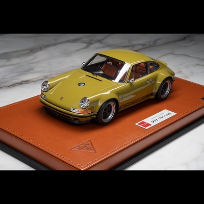 Rare MAKE UP 1:18 Porsche Singer 911 964 Coupe Car Model EML090H Olive Drab