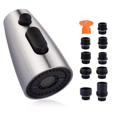 3 Functions Sprayer Pull down Kitchen Faucet Spray Head Replacement in Brushed N