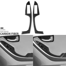 Real Carbon Fiber Rear Window Lift Switch Panel Cover For Hyundai Elantra 11-16