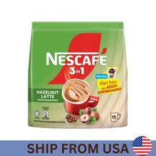 NESCAFE 3in1 Hazelnut Instant Coffee Mix 15 Sticks 345g Malaysia | EXPRESS SHIP