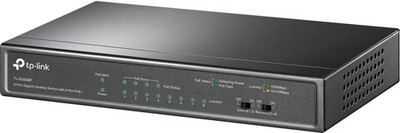 TP-Link - 8-Port Gigabit (10/100/1000Mbps) Desktop Unmanaged PoE Switch - Black