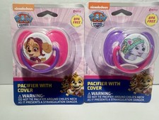 Nickelodeon Paw Patrol Skye and Everest Themed Pacifier With Cover Set BPA Free