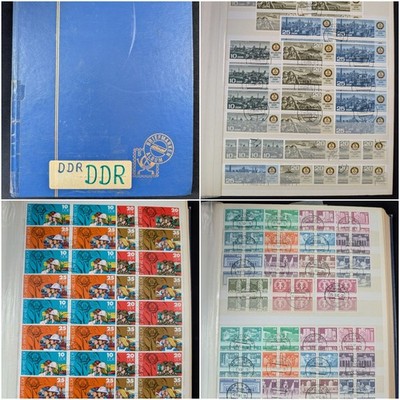 DDR Briefmarkensammlung Motive Lagerbuch Gestempelt Briefmarkenalbum Nachlass