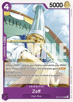 One Piece Zeff (OP12-072) OP12 Uncommon Englisch Neu