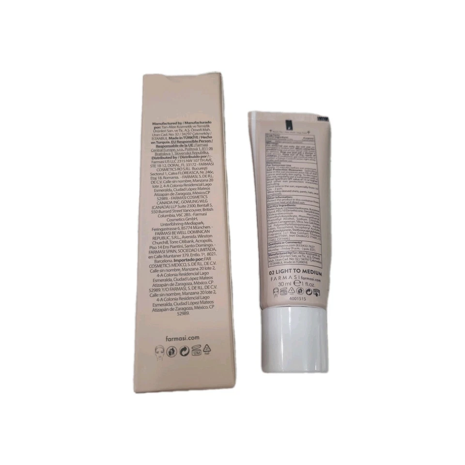 FARMASI ❤️ NEW IN BOX ~PREMIUM BB BEAUTY BALM ~02 Light To Medium FREE SHIPPING  - Image 2 of 4