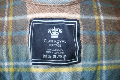 Vintage Clan Royal Heritage 100 % Lammwolle Stewart gedecktes blaues Cape Schal Revival