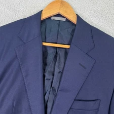 Daniel Cremieux Loro Piana Super 170s Mens 40R Navy Blue Wool Blazer 15 Micron
