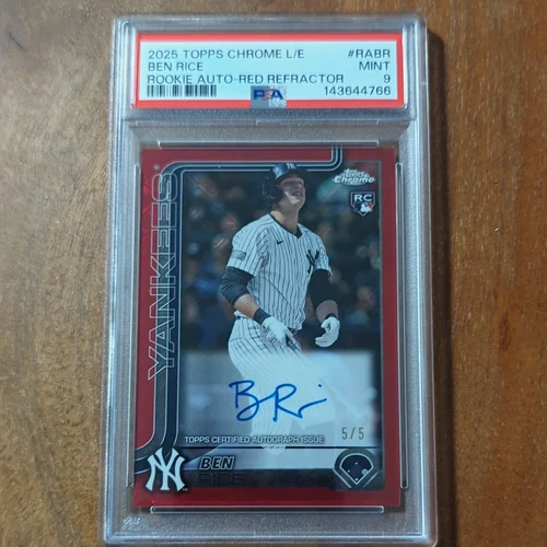 2025 Topps Chrome Ben Rice PSA 9