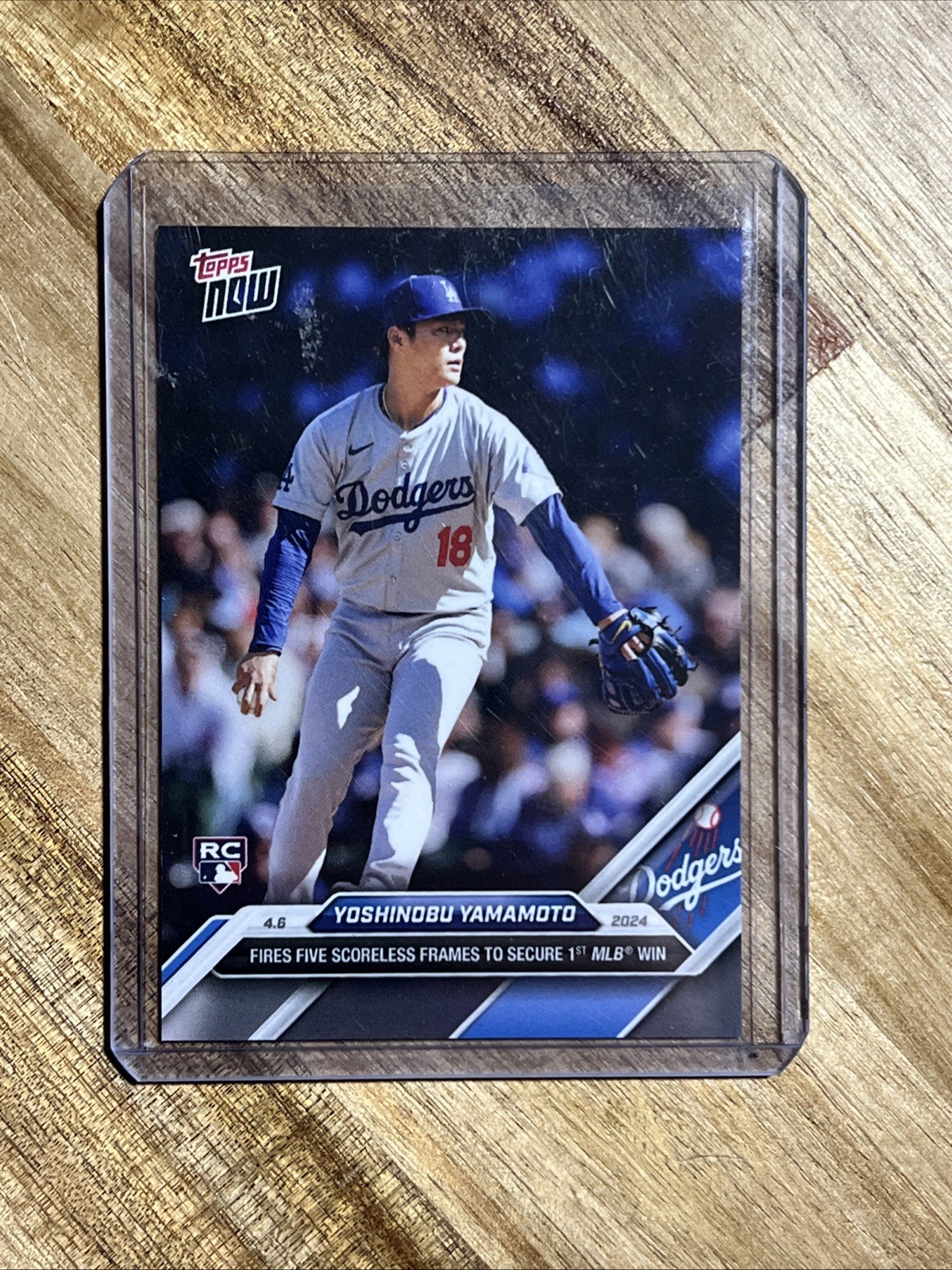 YOSHINOBU YAMAMOTO RC 2024 TOPPS NOW CARD #42 LA DODGERS (IN HAND) ⚾️