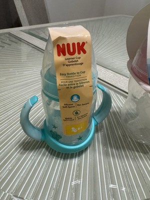 NUK Learner Cup Sippy Blue Spill-Proof Handles Silicone Soft Spout 6+ Months