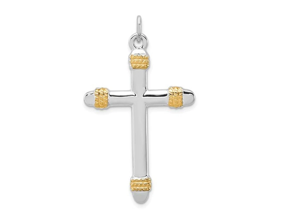 Colgante Cruz en Plata de Ley con Cadena Foto 4 de 4