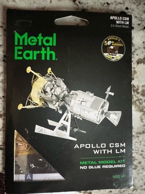 Fascinations Metal Earth Apollo CSM With LM Laser Cut Metal Model Kit -New